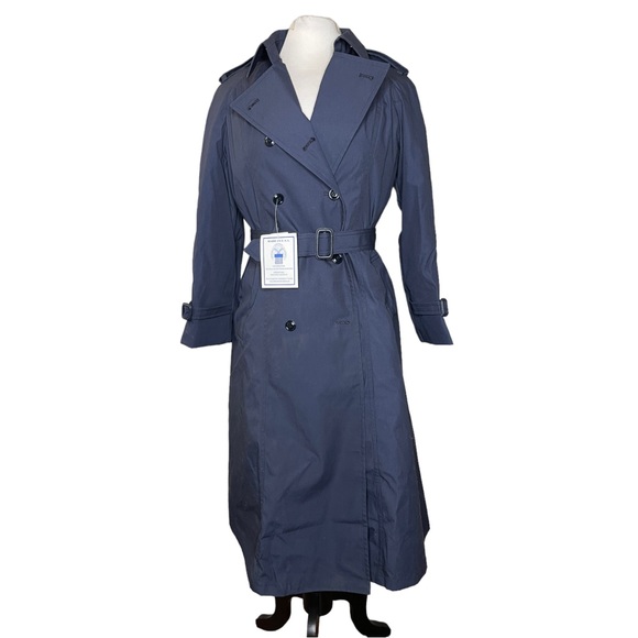Air Force Jackets & Blazers - Vintage 1980s United States Air Force Navy Blue Trench Coat Sz 6